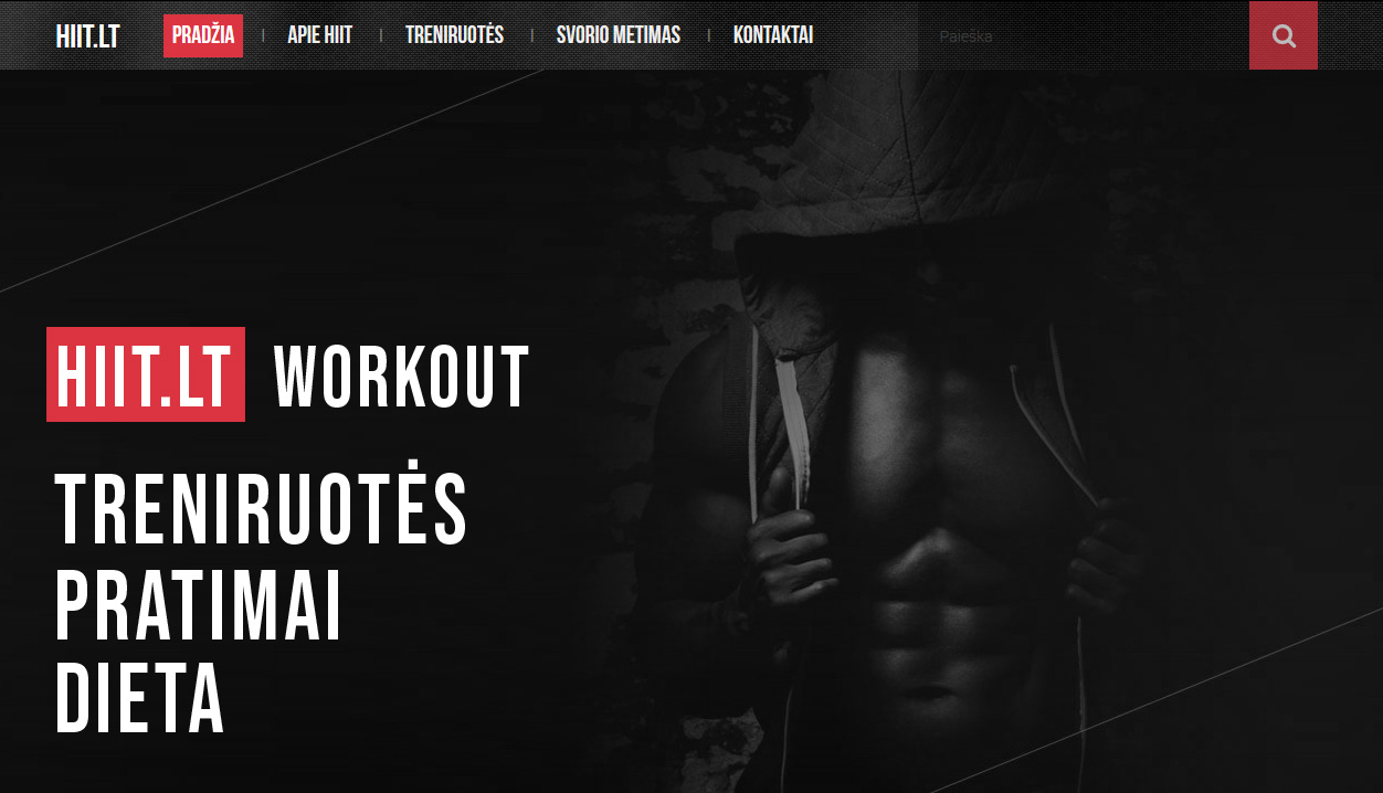 hiit dizainas puslapis tinklapis 2 puslapiu.lt
