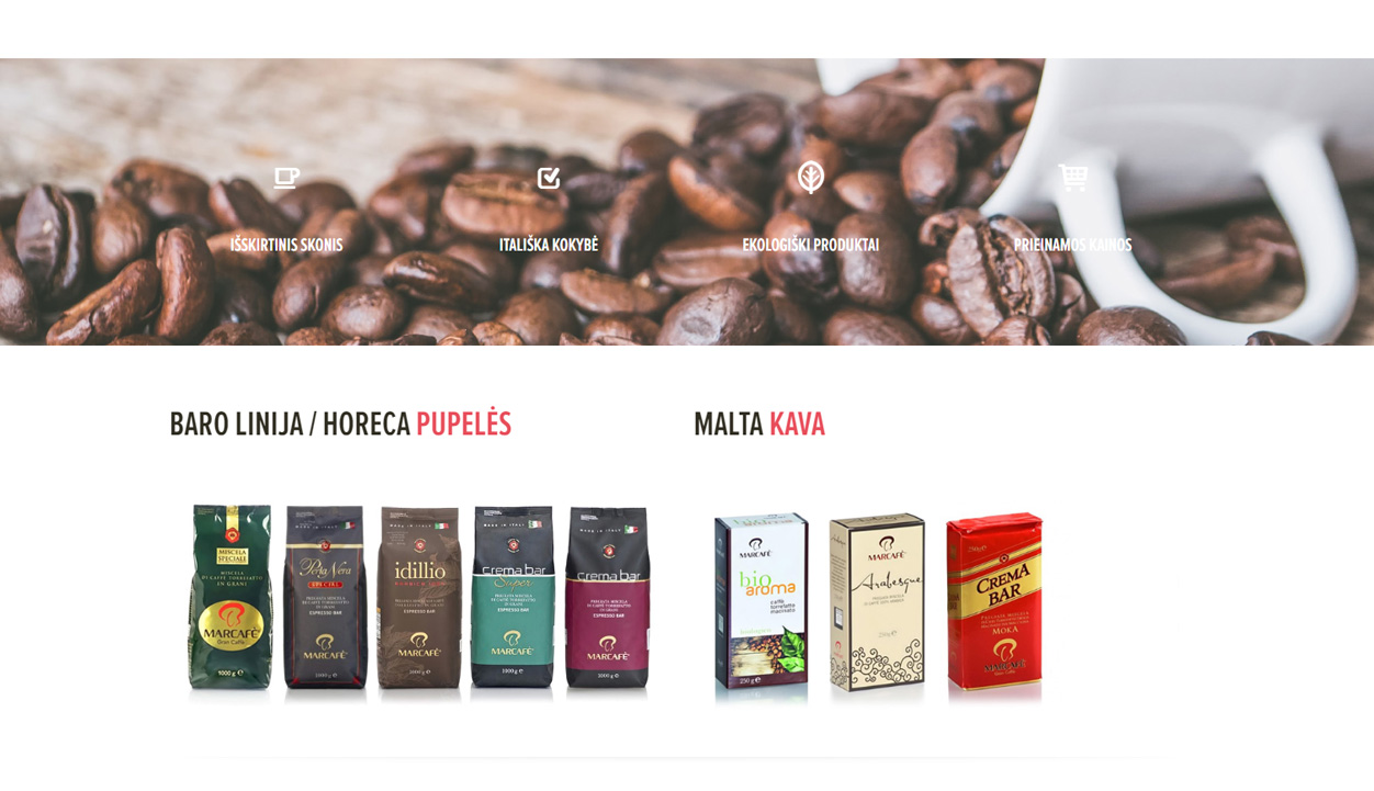 marcafe dizainas puslapis tinklapis 4 puslapiu.lt