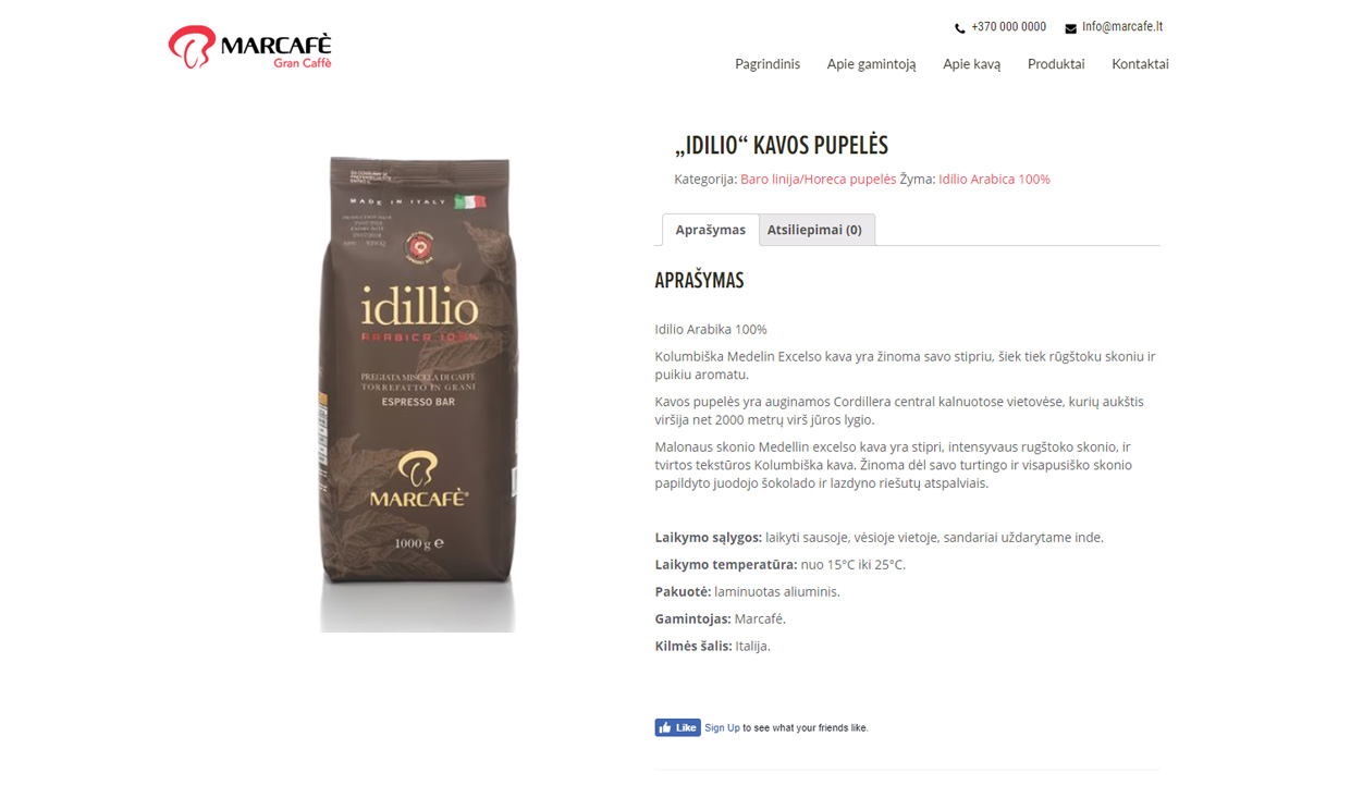 marcafe dizainas puslapis tinklapis 9 puslapiu.lt