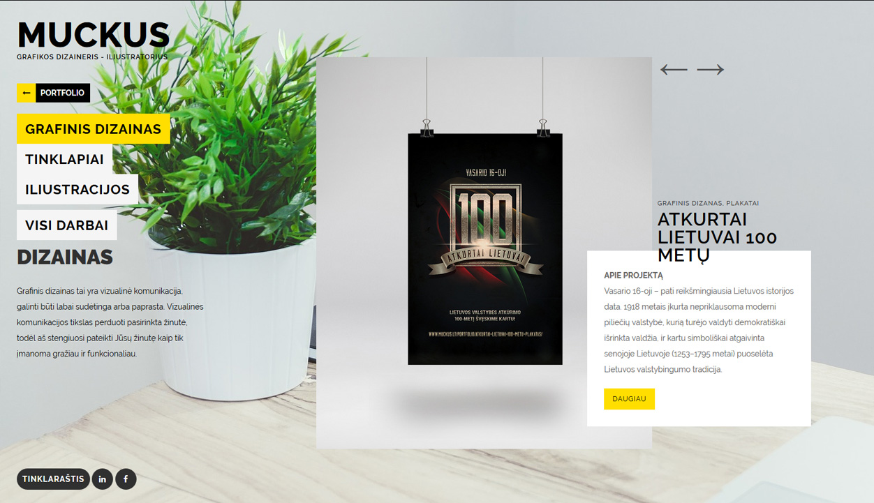 muckus dizainas puslapis tinklapis 5 puslapiu.lt