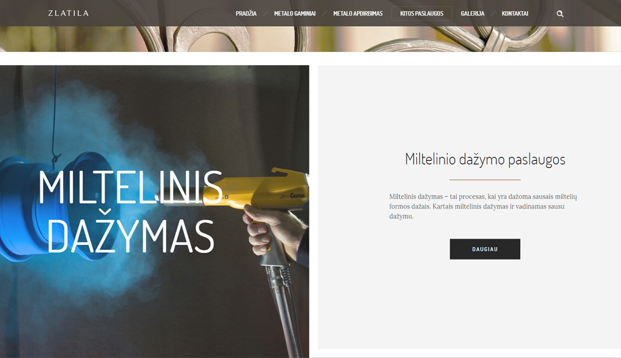 zlatila dizainas puslapis tinklapis 3 puslapiu.lt